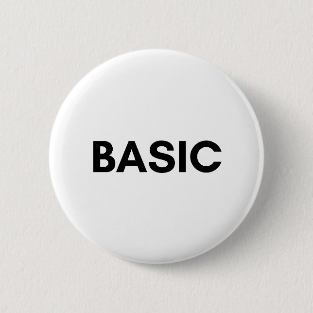basic black 6 cm round badge (Front)