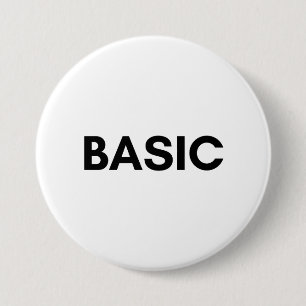 basic black 7.5 cm round badge