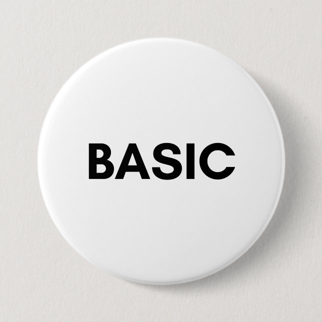 basic black 7.5 cm round badge (Front)