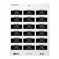 Basic Black and White Business Return Address