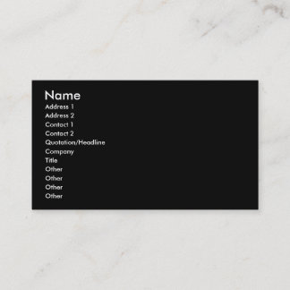 Basic black Business Card