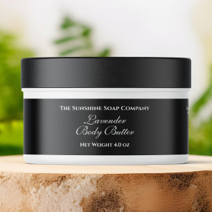 Basic Black Cosmetics Jar Label