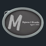 Basic Black Fabulous Wedding Monogram Great Value  Belt Buckle<br><div class="desc">Basic Black 3d Monogram. Check out this 3d Monogram Basic Black design.Gothic black look for your wedding party. Monograms,  text and bride and groom names are easy to change to suit your needs. All artwork and images ©nuptial.</div>