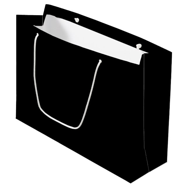 Basic Black Large Gift Bag (Front Angled)