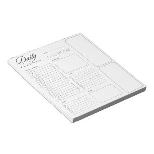 Basic blank universal daily planner sheets notepad