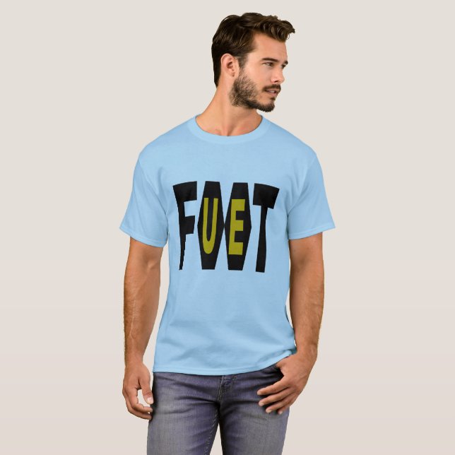 Basic blue design FOOT UE T-shirt (Front Full)