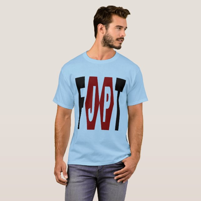 Basic blue design JAPAN FOOT T-shirt (Front Full)