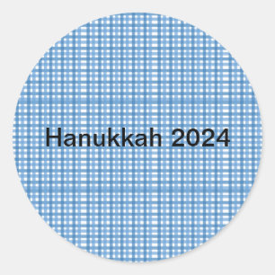 Basic Blue Plaid Sticker/Envelope Seal