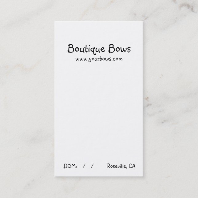 Basic Boutique Bow Card (Front)