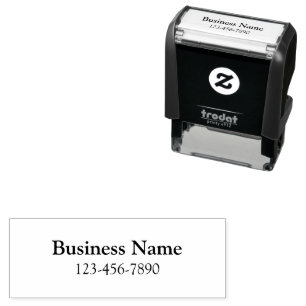 Basic Business Name and Phone Number Template Self-inking Stamp