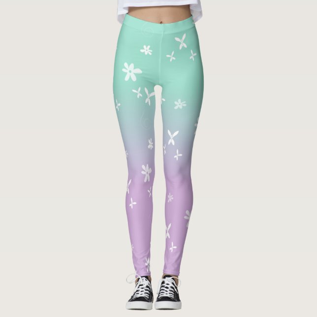 Basic Butterflies - Pastels Leggings (Front)
