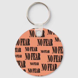 Basic Button No Fear Keychain