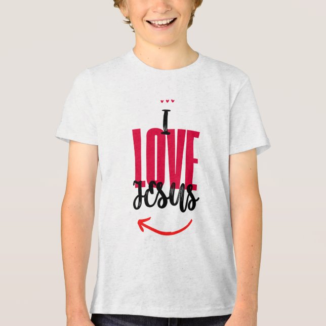 Basic Children's Shirt I Love Jesus (Front)