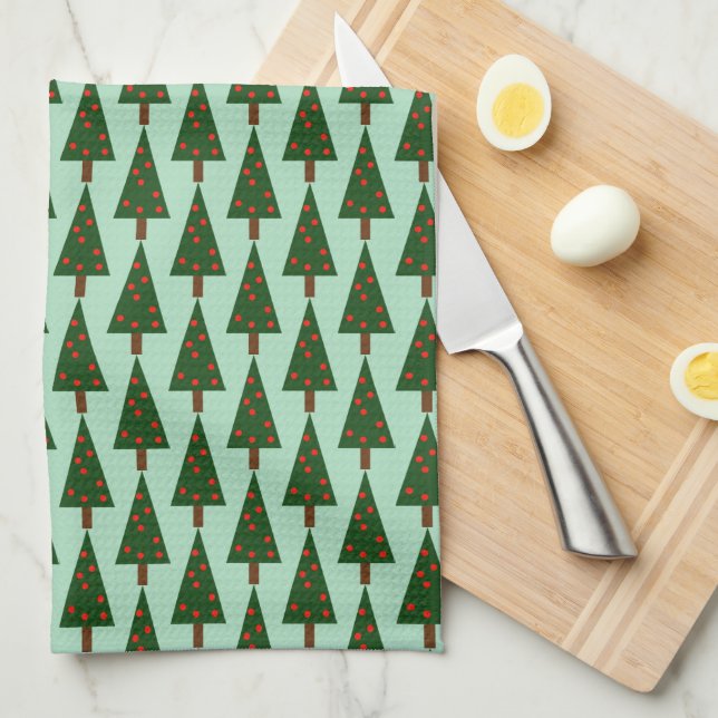Basic Christmas Tree Forest Kitchen Towels (Quarter Fold)