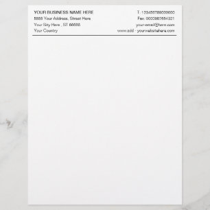 Basic Classic Simple Business Office Letterhead