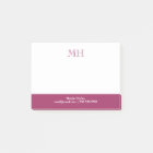 Basic Clean Initials White Fuchsia