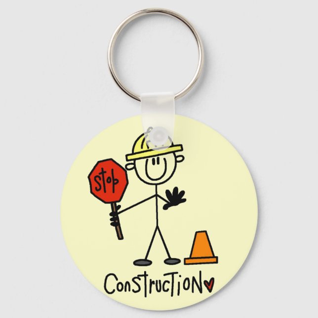 Basic Construction Tshirts and Gifts Key Ring (Front)