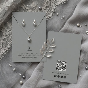 Basic Cool Grey Jewellery Display Logo TMF26 Business Card