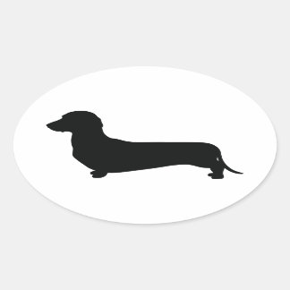 Basic Dachshund Oval Sticker
