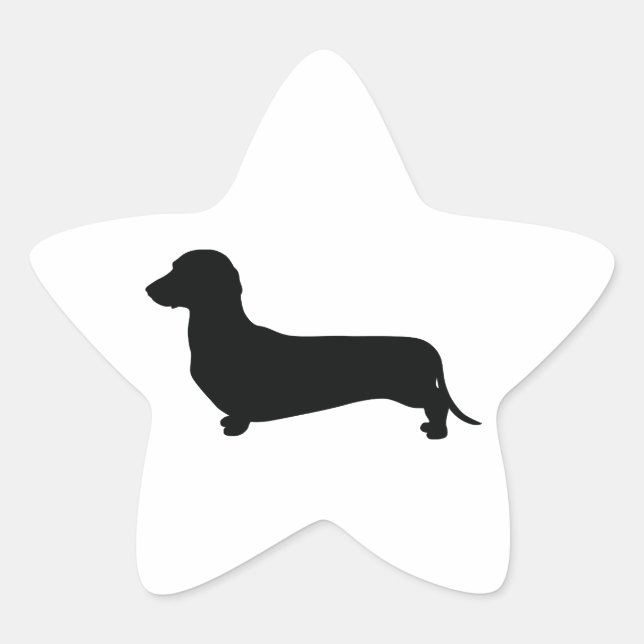 Basic Dachshund Star Sticker (Front)