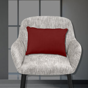 Basic Dark Red Burgundy Solid Colour 11x16 Decorative Cushion