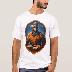 Basic Dark T-Shirt with Colourful Digital Design –