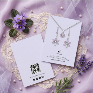 Basic Digital Lavender Jewellery Display Logo TMF2 Business Card