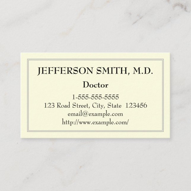 Basic Doctor Business Card (Front)