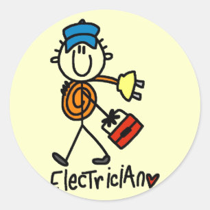 Basic Electrician Tshirts and Gifts Classic Round Sticker