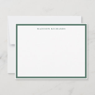 Basic Emerald Green Border Personalised Card
