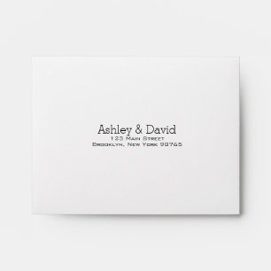 Basic Essential Note Card Return Address Envelope