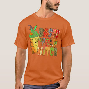 Basic Fall Witch Drinks Pumpkin Spice Halloween 17 T-Shirt
