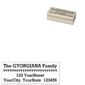 Basic Family Name + Address Rubber Stamp (Stamped)