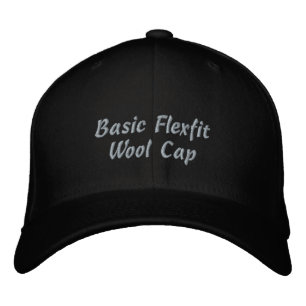 Basic Flexfit Wool-Cap Custom Snomoon text Colour Embroidered Hat