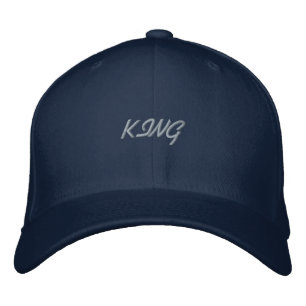 Basic Flexfit Wool King Text Name Embroidered Hat