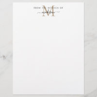 Basic From the Kitchen of Gold Monogram Recipe