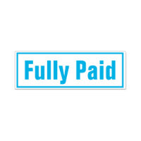 Basic "Fully Paid" Rubber Stamp