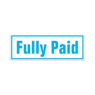 Basic "Fully Paid" Rubber Stamp