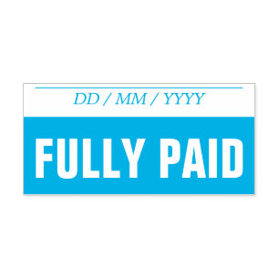 Basic "FULLY PAID" Rubber Stamp
