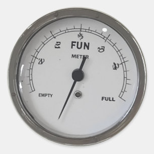 Basic Fun Metre, Empty Classic Round Sticker