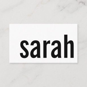 Basic Funky Bold Black & White Business Cards