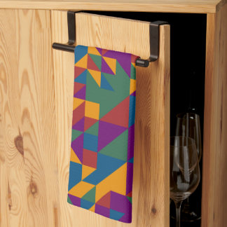 Basic geometry of triangles and squares tea towel