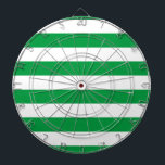 Basic Green and White Stripes Pattern Dartboard<br><div class="desc">Let's go back to basics! Enjoy this plain and simple green and white stripes pattern on several custom products. This classic tandem will never let you down when it comes to being fashionable and awesome! Designed by Abby Castro.</div>