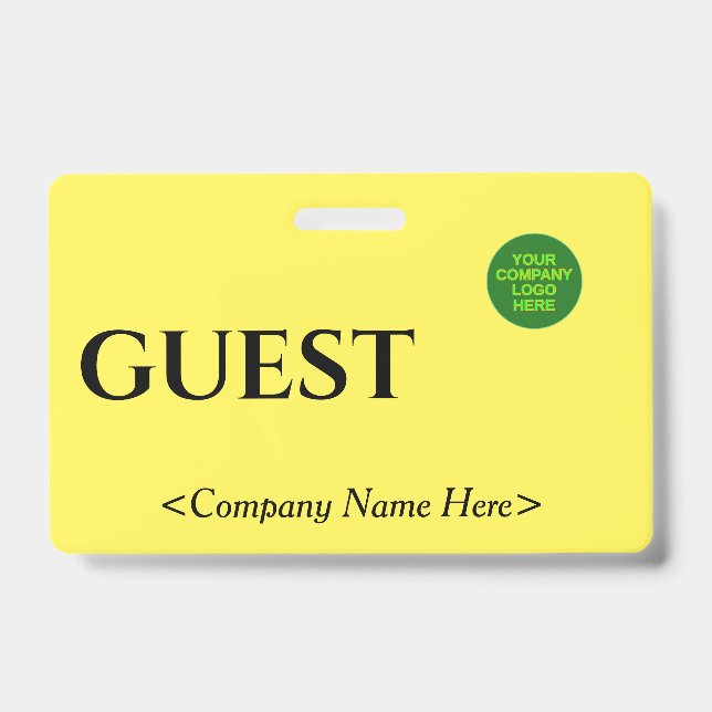 Basic "GUEST" Badge ID Badge (Front)