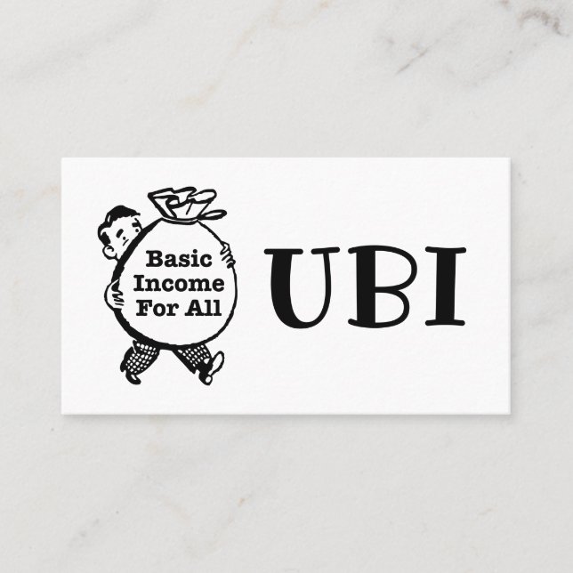 Basic Income For All Business Card (Front)