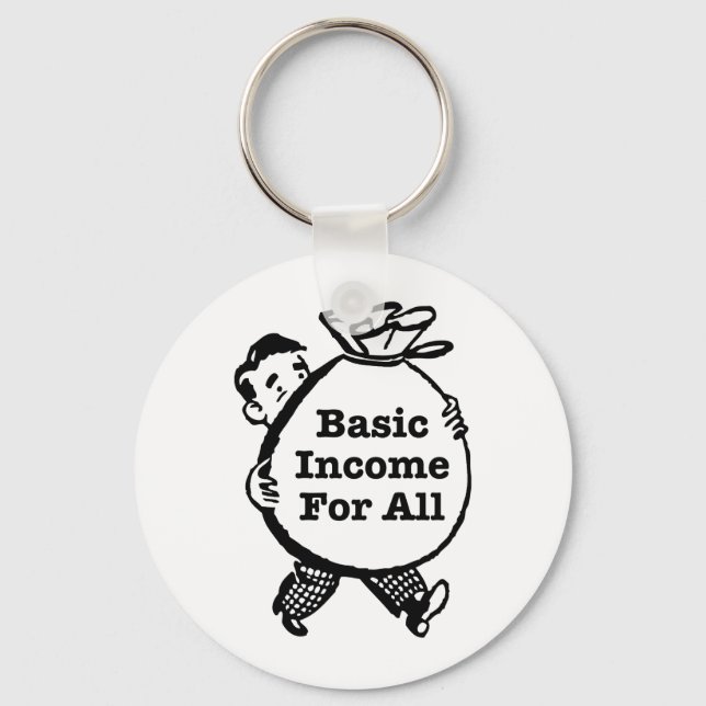 Basic Income For All Key Ring (Front)