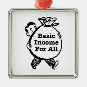 Basic Income For All Metal Tree Decoration