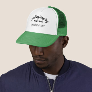 basic landingscaping services for work  editable trucker hat