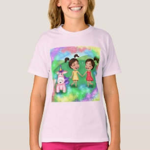 Basic lightweight T-Shirt with fun colourful print
