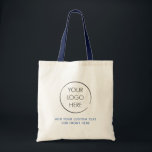 Basic Logo Custom Bag, Business or Shop, Blue Text Tote Bag<br><div class="desc">Add your logo and text to create a cool custom tote bag for your business or event. These bags are great for marketing and promotions. You may change the colours of the text and the bag handle.</div>
